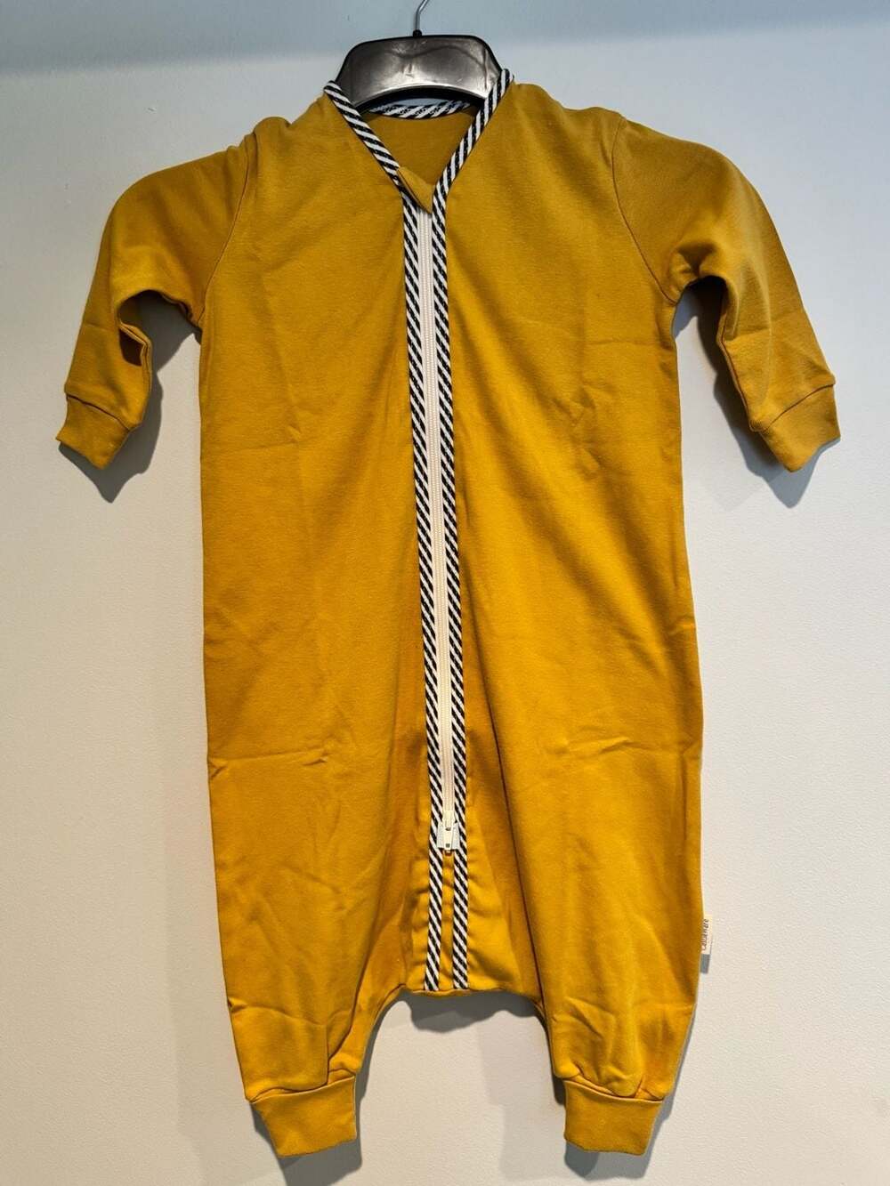 CastleWare Organic Cotton Baby Footed Sleeper Romper - Mustard Yellow